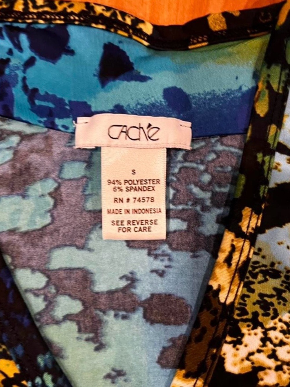 Cache Blue top - Picture 3 of 4
